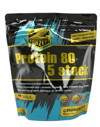 Obrázek Protein 80 5 Stack 2 kg - Jahody Z-Konzept