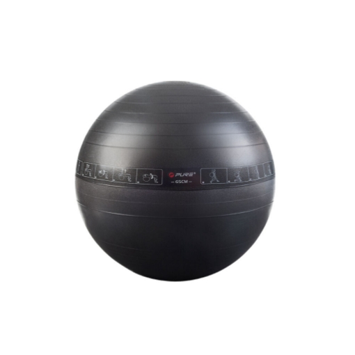 Obrázek Gymnastický míč 65 cm ČERNÝ + PUMP P2I