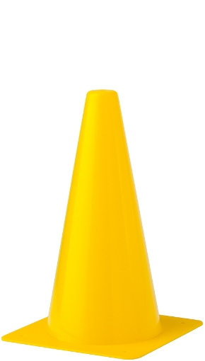 Obrázek Plastový tréninkový kužel 30 cm - Žlutý - Teamsport
