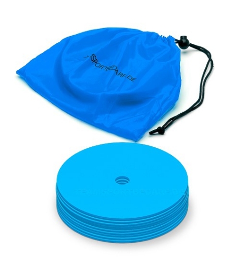 Obrázek Sada 10 plochých diskových značek Modrá - Teamsport