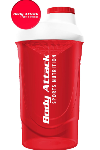 Obrázek ČERVENO-BÍLÝ SHAKER 600 ML BODY ATTACK