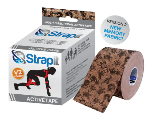 Obrázek DYNAMIC ACTIVETAPE 7,5CM x 5M - BÉŽOVÁ/ČERNÁ