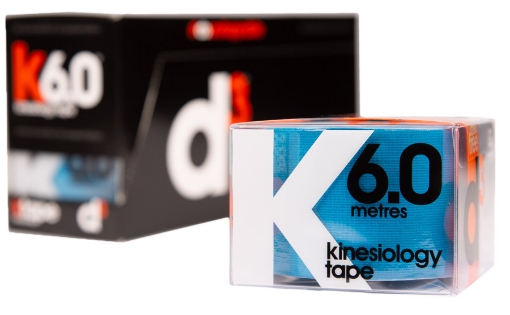 Obrázek K6.0 Kineziologická Páska Elektrická Modrá 5cm x 6m - d3Tape