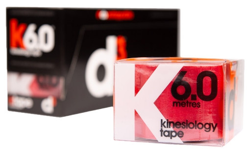 Obrázek K6.0 Kineziologická Páska Červená 5cm x 6m - d3Tape